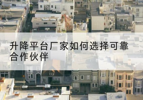 共和升降平台厂家-如何选择可靠合作伙伴